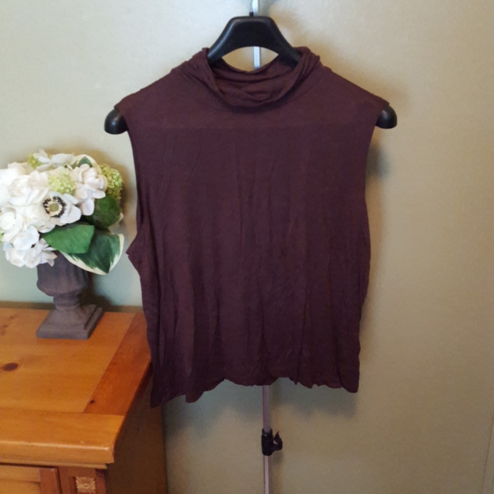 Woman's sleeveless high neck top